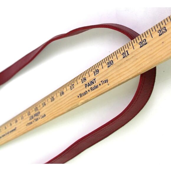 Saccoo RED GENUINE LEATHER X-BODY ORGANIZER MESSENGER SHOULDER BAG HANDBAG PURSE - Picture 13 of 13